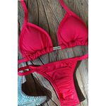 Biquíni Cortininha Marquinha de Fita Vermelho Finy