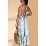 Vestido Seda Encanto Tropical