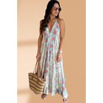 Vestido Seda Encanto Tropical