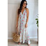 Vestido Seda Encanto Tropical