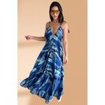 Vestido Seda Leveza Azul