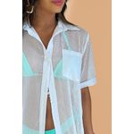 Saída de Praia Camisa Rendada Lua Branca