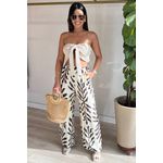Calça Pantalona Bege Mandy