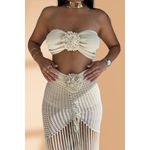 Conjunto Tricot Tulum Flor Bege