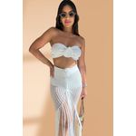 Conjunto Tricot Tulum Flor Branco 