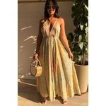 Vestido Lenço Longo Amarelo
