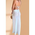 Vestido Seda Curto Coral