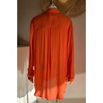 Saída de Praia Camisa Básica Laranja