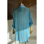 Saída de Praia Camisa Básica Azul
