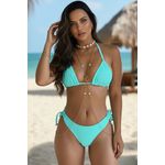 Biquíni Cortininha Asa Delta Verde Agua 