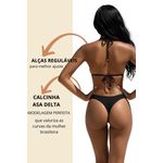 Biquíni Cortininha Larissa Fio Preto