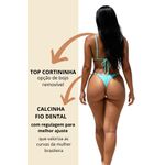 Biquíni Marquinha de Fita Verde Agua Textura