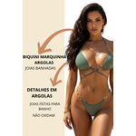 Biquíni Marquinha Argolas V Lurex Verde