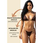 Biquíni Marquinha Argolas V Lurex Marrom