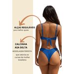 Biquíni Meia Taça Bojo Asa Delta Azul
