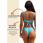 Biquíni Meia Taça Bojo Asa Delta Azul Bebê