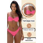 Biquíni Meia Taça Aro Bojo Rosa Neon