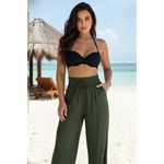 Calça Pantalona Verde Musgo Malia