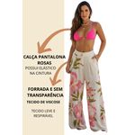 Calça Pantalona Rosas