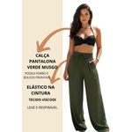 Calça Pantalona Verde Musgo Malia