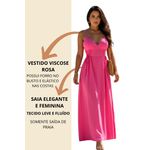 Vestido Viscose Rosa