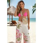 Calça Pantalona Rosas