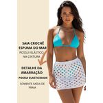 Saia Crochê Espuma do Mar