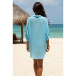 Saída de Praia Camisa Básica Azul