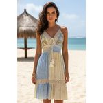 Vestido Indiano Azul Sereno Curto