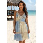 Vestido Indiano Azul Sereno Curto