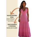 Vestido Botões Rosa