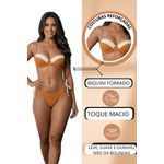 Biquíni Meia Taça Caramelo Bege Duplo