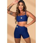 Conjunto Fitness Azul Jacquard Evolution