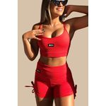 Conjunto Fitness Canelado Vermelho