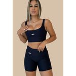 Conjunto Fitness Canelado Ondas Preto