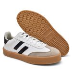 Tênis Feminino Casual Lauren Branco e Preto
