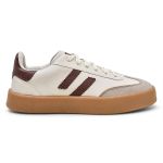 Tênis Feminino Casual Lauren Branco e Bordô