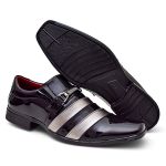Sapato Social Hilbert Preto Prata