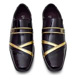 Sapato Social Brandon Preto Dourado