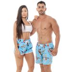 Kit Shorts Casal Praia Looney Tunes Black Beast
