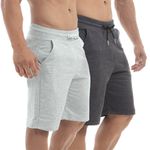 Kit 2 Bermudas Masculinas Shorts Moletinho Black Beast – Cinza Claro Chumbo