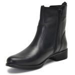 Bota Feminina Couro Bovino Cano Curto Montaria 2150/01 Preto