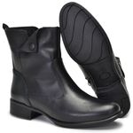 Bota Feminina Couro Bovino Cano Curto Montaria 2150/01 Preto