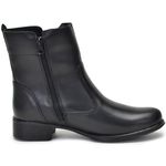 Bota Feminina Couro Bovino Cano Curto Montaria 2150/01 Preto