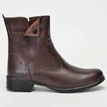 Bota Feminina Couro Bovino Cano Curto Montaria 2150/02 Brown