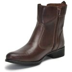 Bota Feminina Couro Bovino Cano Curto Montaria 2150/02 Brown