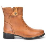 Bota Feminina Couro Cano Curto Montaria 2150/03 Caramelo