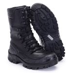 Coturno Militar Em Couro Com Zíper e Amortecedor Bm Brasil Extremo 5260