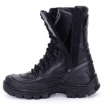 Coturno Militar Em Couro Com Zíper e Amortecedor Bm Brasil Extremo 5260