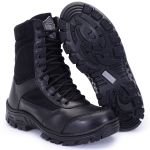 COTURNO EXERCITO SENTINEL EM COURO E COM ZIPER E BIQUEIRA DE TPU PVC 